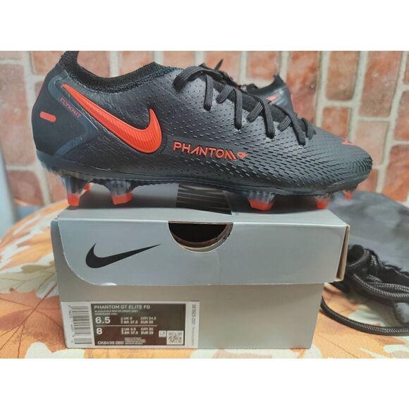 Nike Phantom GT Elite FG Black Chile Red Cleats Men's Size 6.5 Retail $250 - Picture 2 of 8